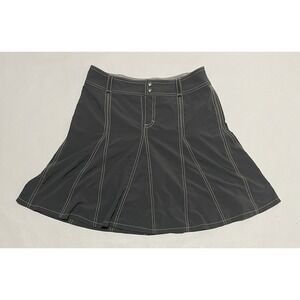 ATHLETA Women's A-Line Seamed Skort Skirt Gray Size 6 Snap